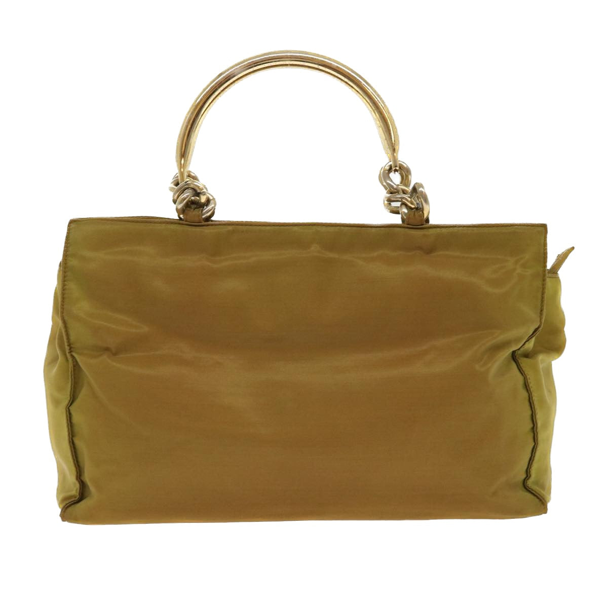 PRADA Hand Bag Nylon Khaki Auth 45815 - 0