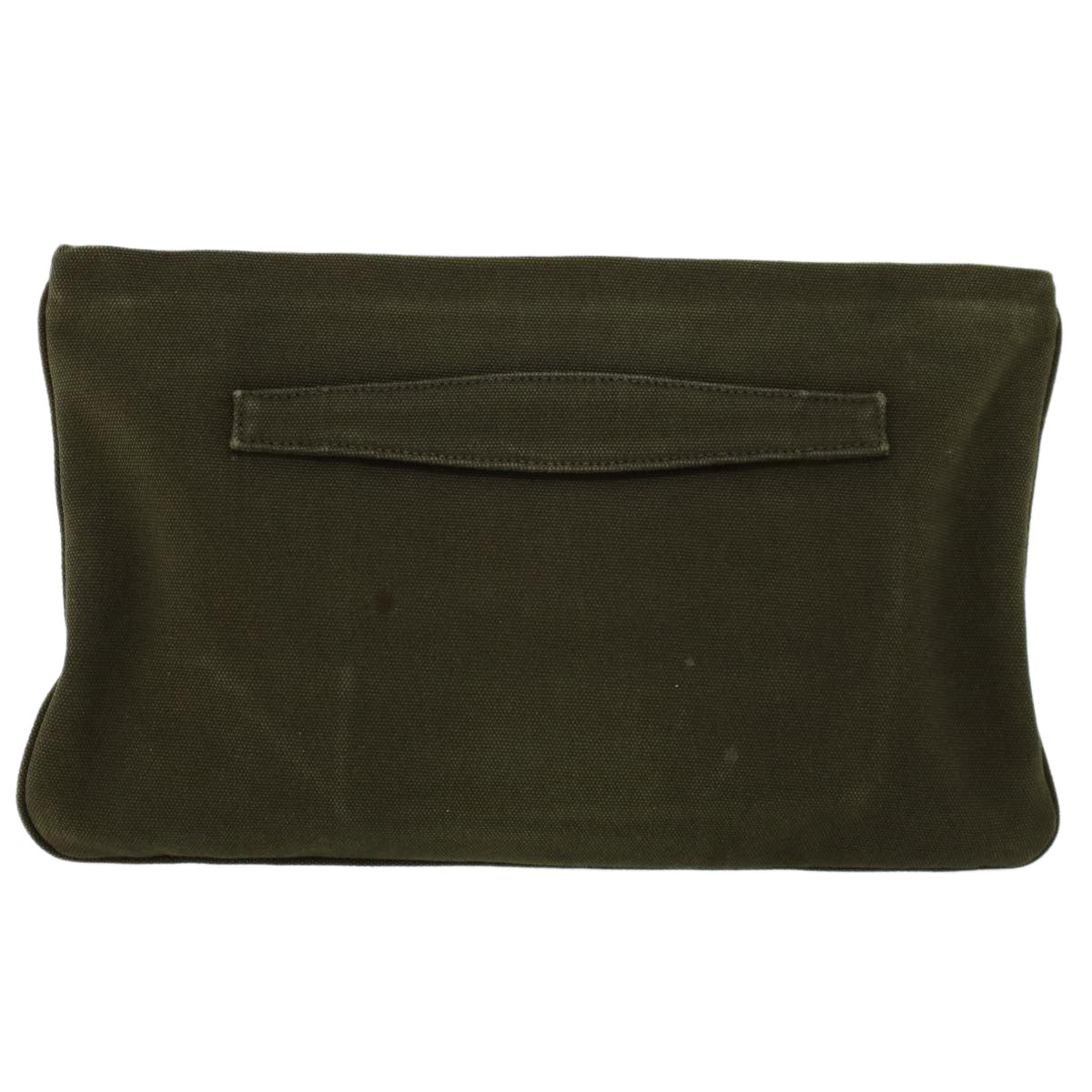 PRADA Bijoux Clutch Bag Canvas Khaki Auth 45820 - 0