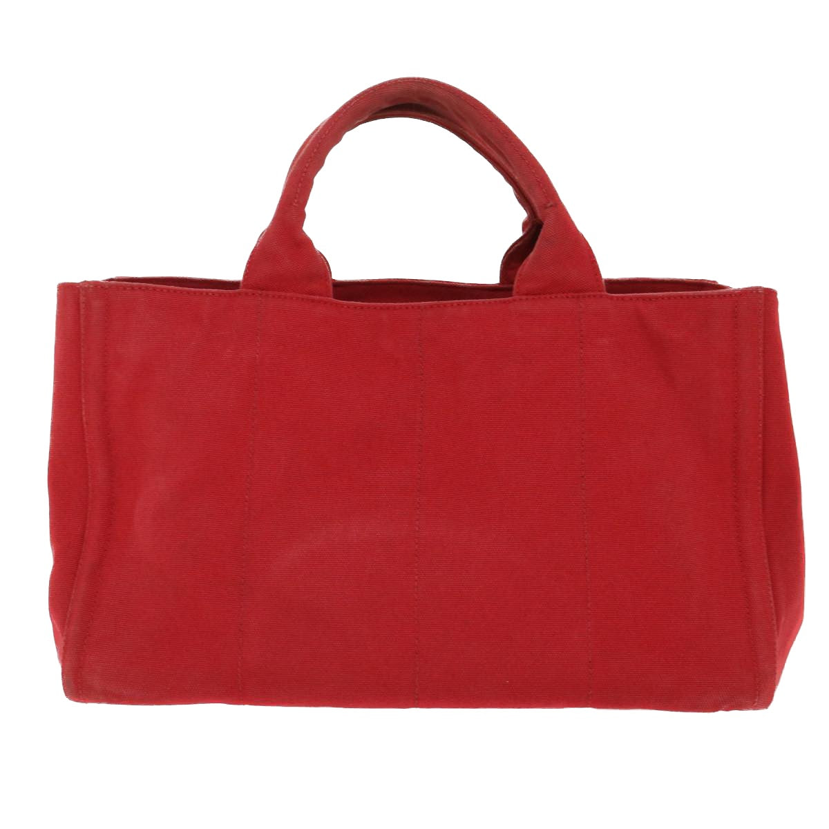 PRADA Bijoux Kanapa MM Hand Bag Canvas Red Auth 45828