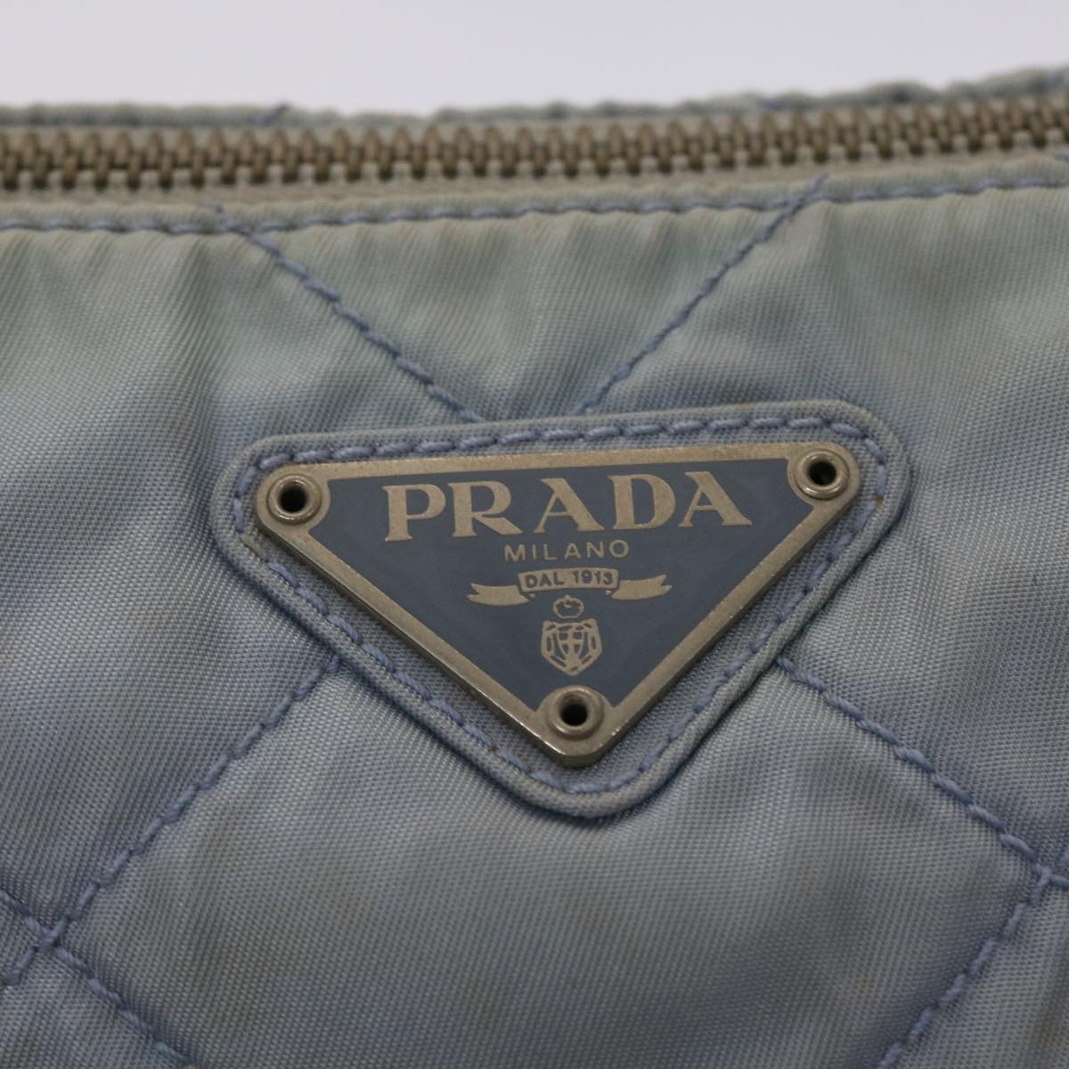 PRADA Shoulder Bag Nylon Light Blue Auth 45837