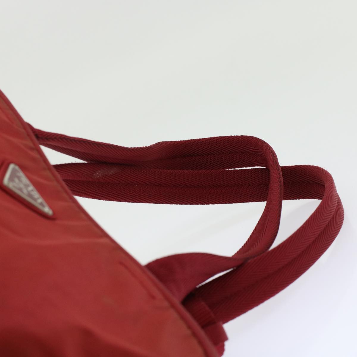 PRADA Shoulder Bag Nylon Red Auth 45864