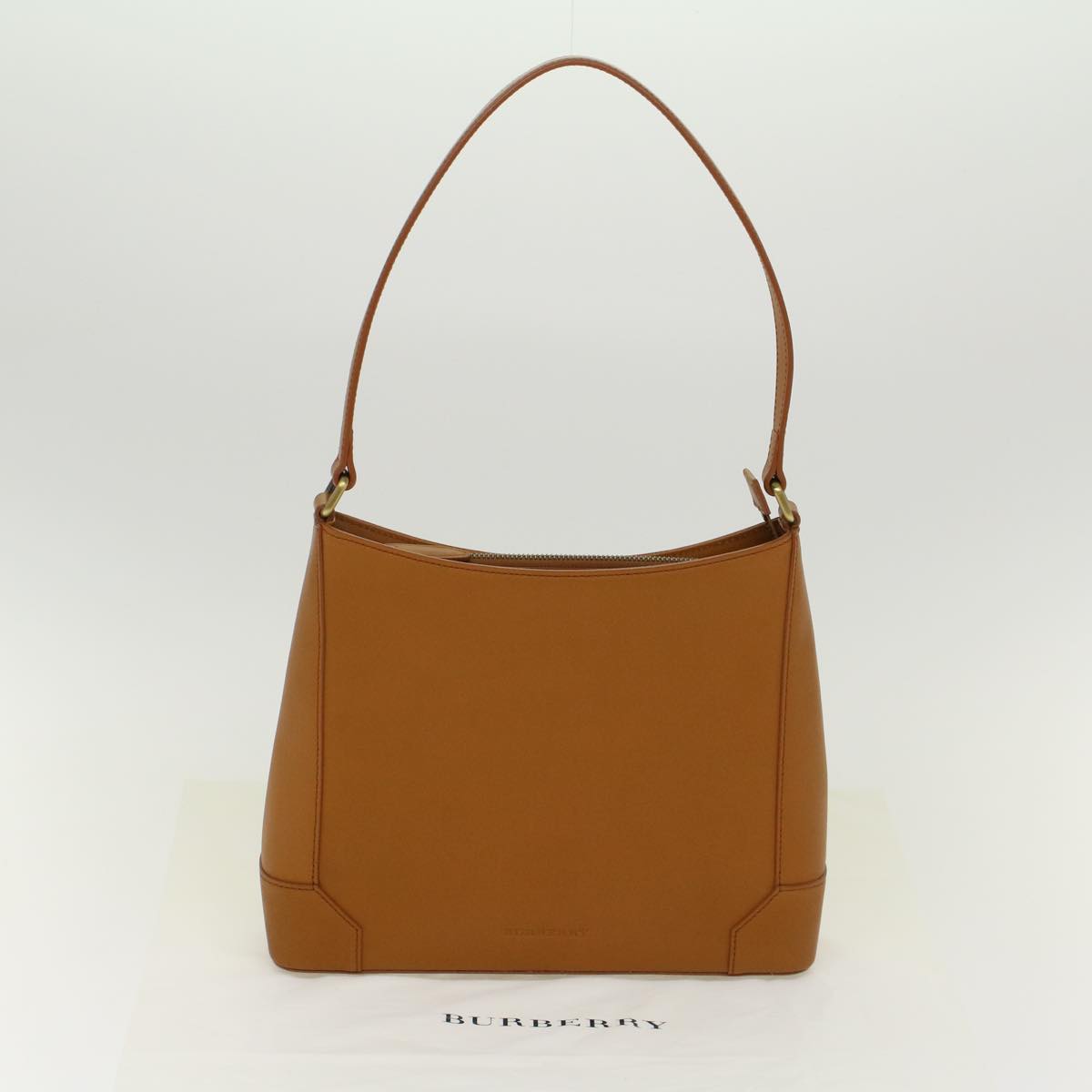 BURBERRY Shoulder Bag Leather Brown Auth 45876