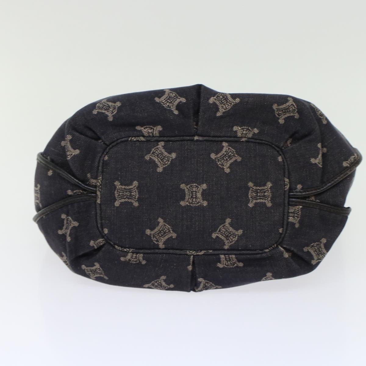 CELINE Paris Macadam Canvas Shoulder Bag Navy Auth 45885