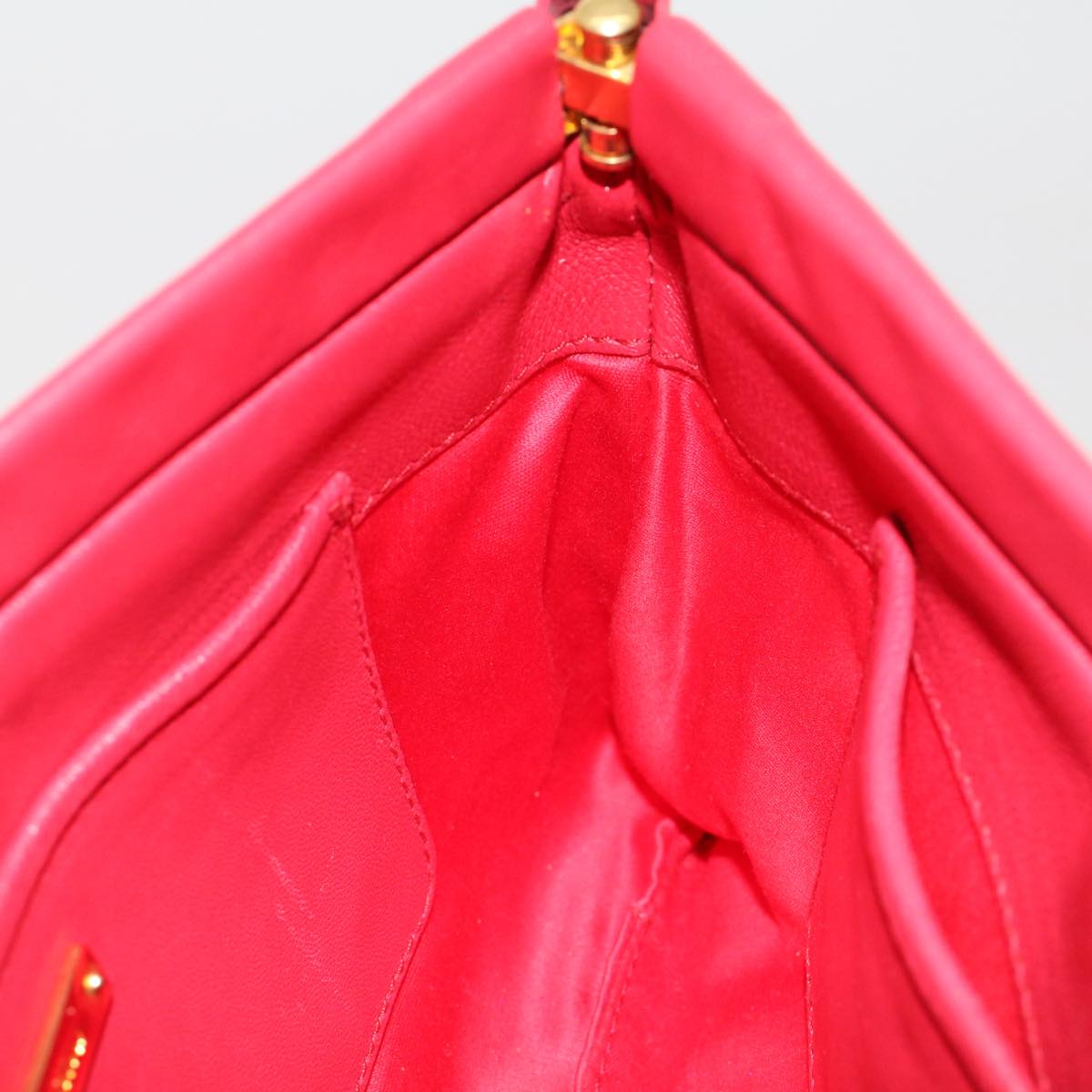 Miu Miu Shoulder Bag Leather Red Auth 45890