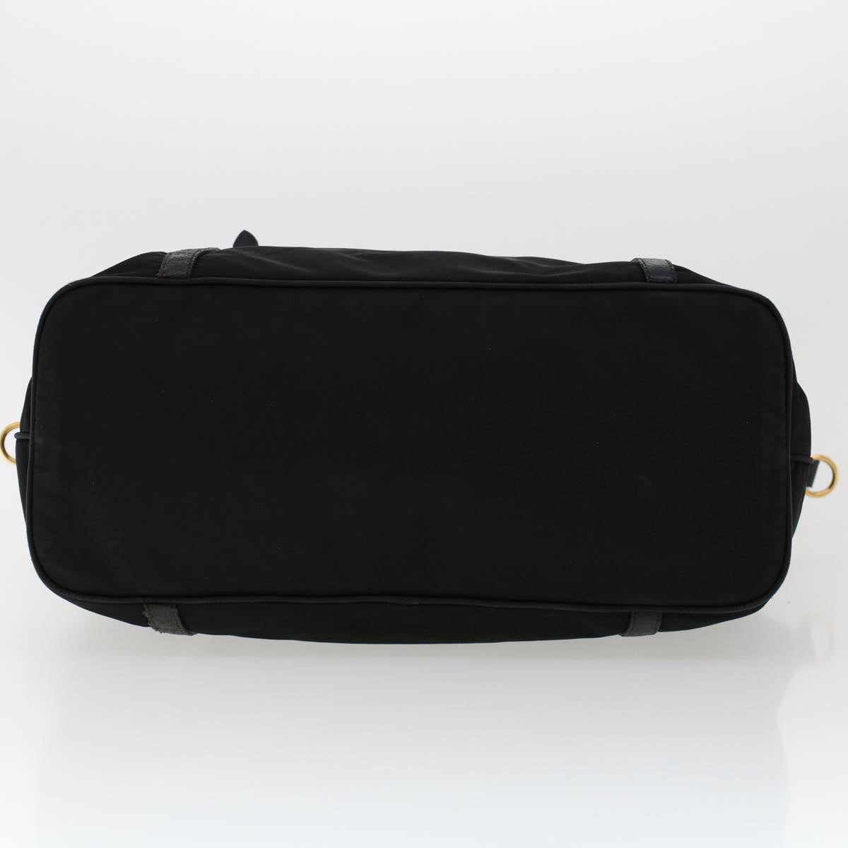 PRADA Tote Bag Nylon Leather 2way Black Auth 45912