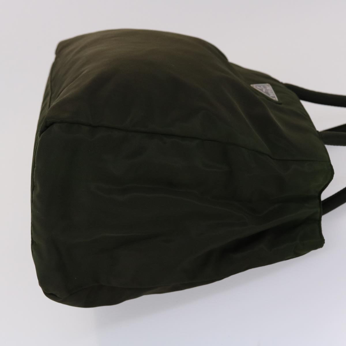 PRADA Hand Bag Nylon Khaki Auth 45940