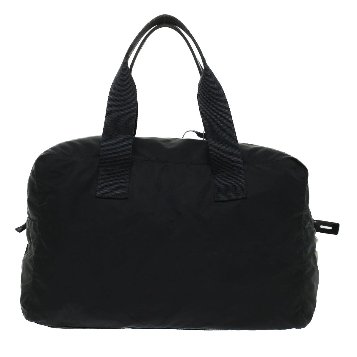 PRADA Boston Bag Nylon Black Auth 45942