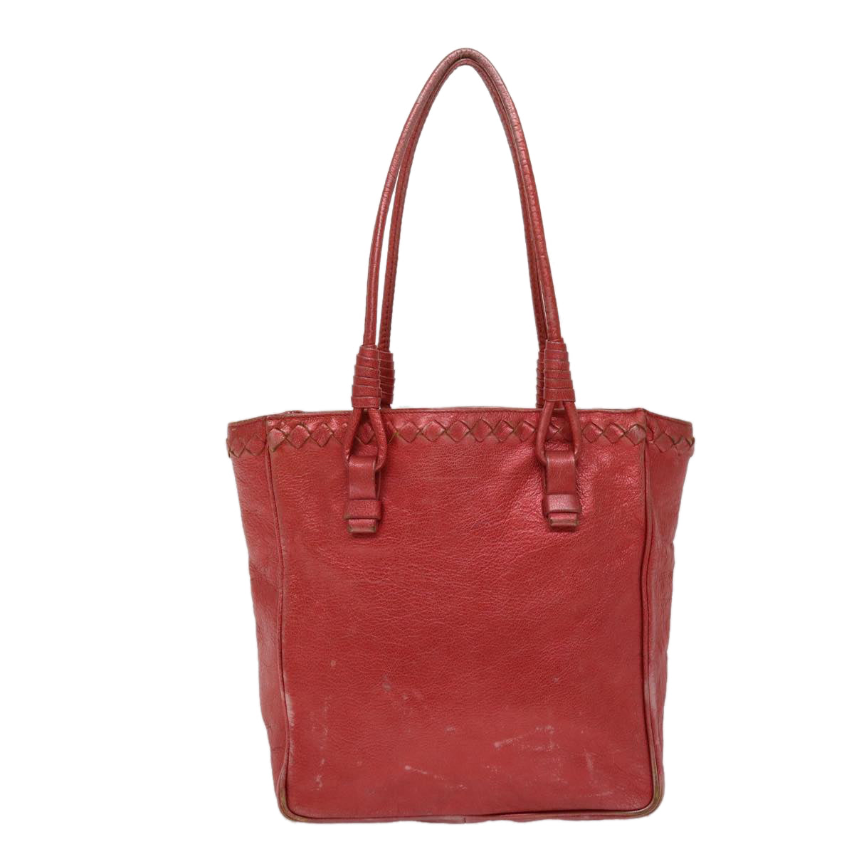 BOTTEGAVENETA Tote Bag Leather Red Auth 45955