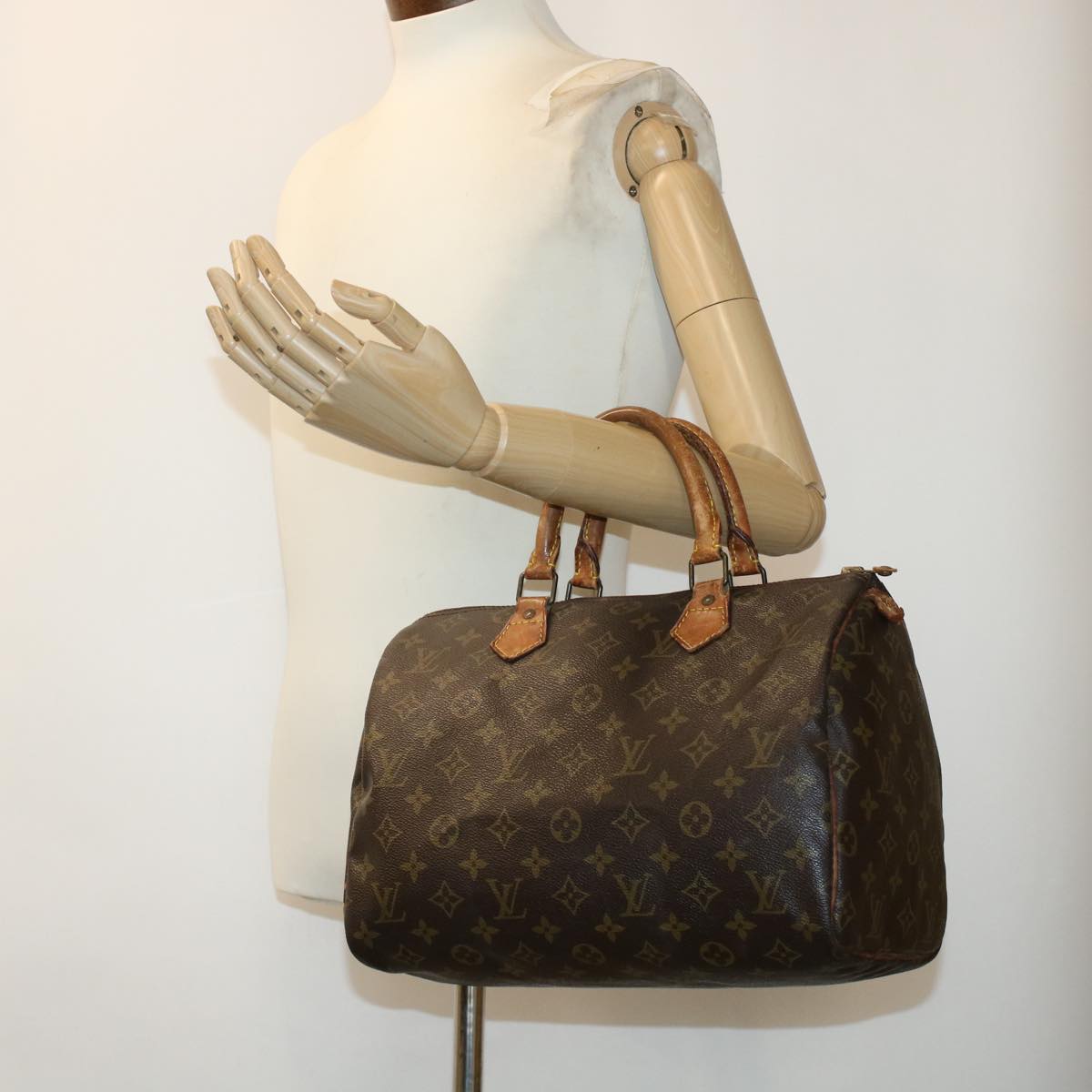 LOUIS VUITTON Monogram Speedy 30 Hand Bag M41526 LV Auth 46045