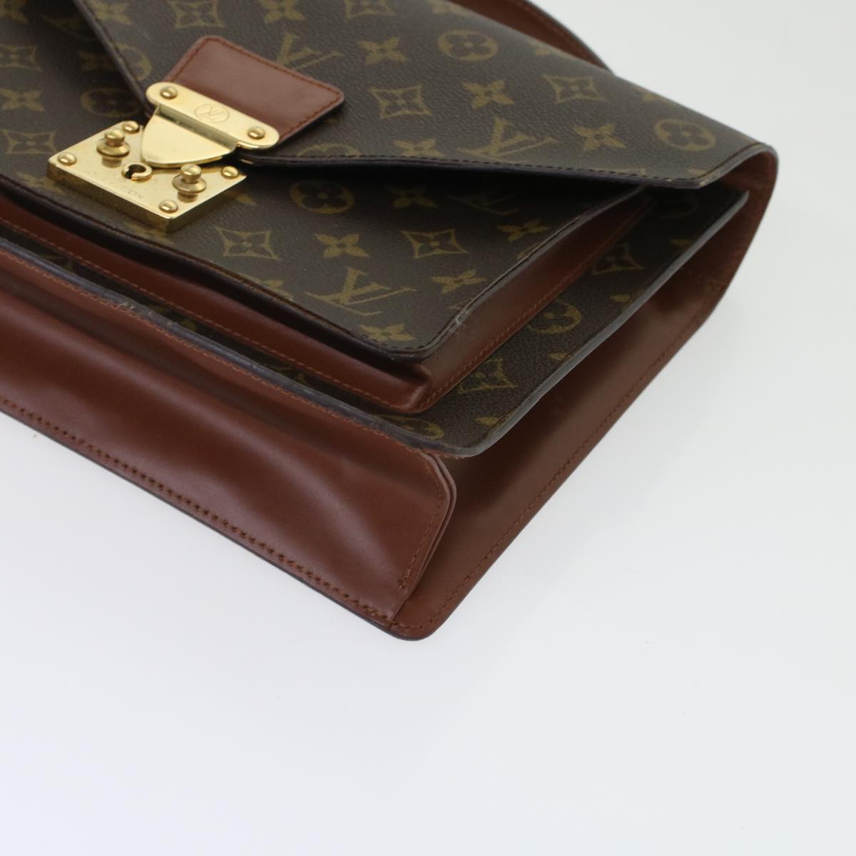 LOUIS VUITTON Monogram Monceau28 Hand Bag 2way M51185 LV Auth 46093