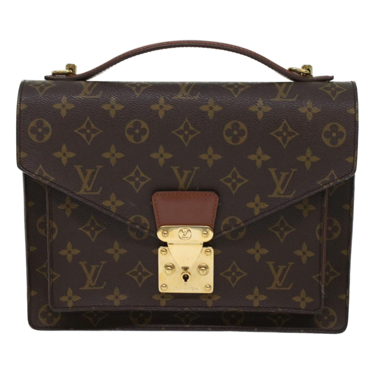 LOUIS VUITTON Monogram Monceau28 Hand Bag 2way M51185 LV Auth 46093