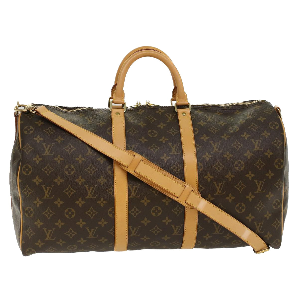 LOUIS VUITTON Monogram Keepall Bandouliere 50 Boston Bag M41416 LV Auth 46104