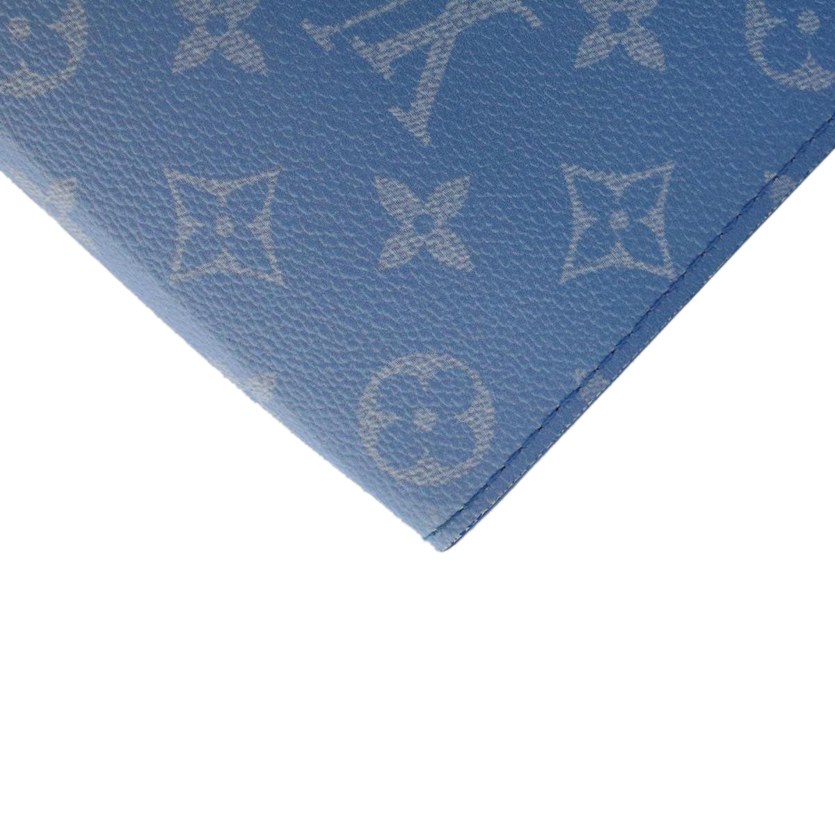 LOUIS VUITTON Monogram Clouds Pochette Voyage Clutch Bag Blue M45480 Auth 46151A