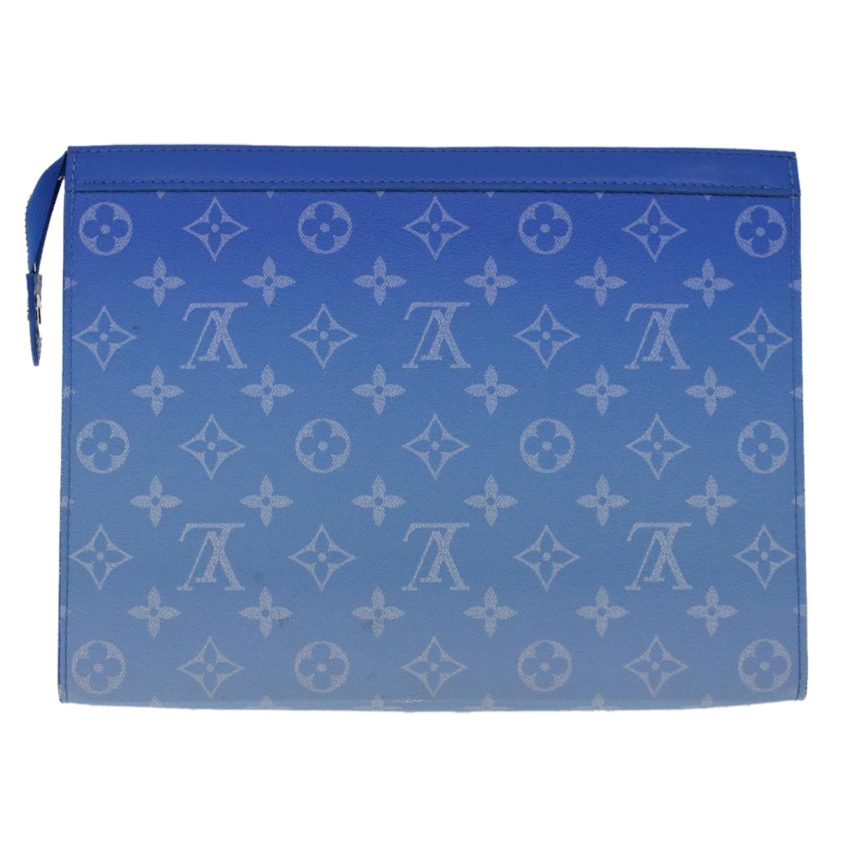 LOUIS VUITTON Monogram Clouds Pochette Voyage Clutch Bag Blue M45480 Auth 46151A - 0