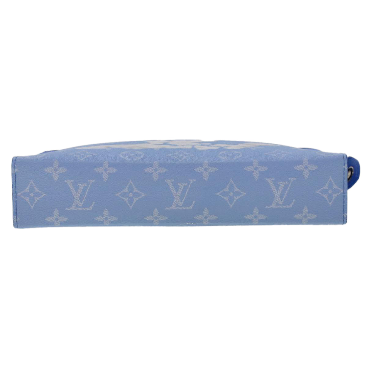 LOUIS VUITTON Monogram Clouds Pochette Voyage Clutch Bag Blue M45480 Auth 46151A