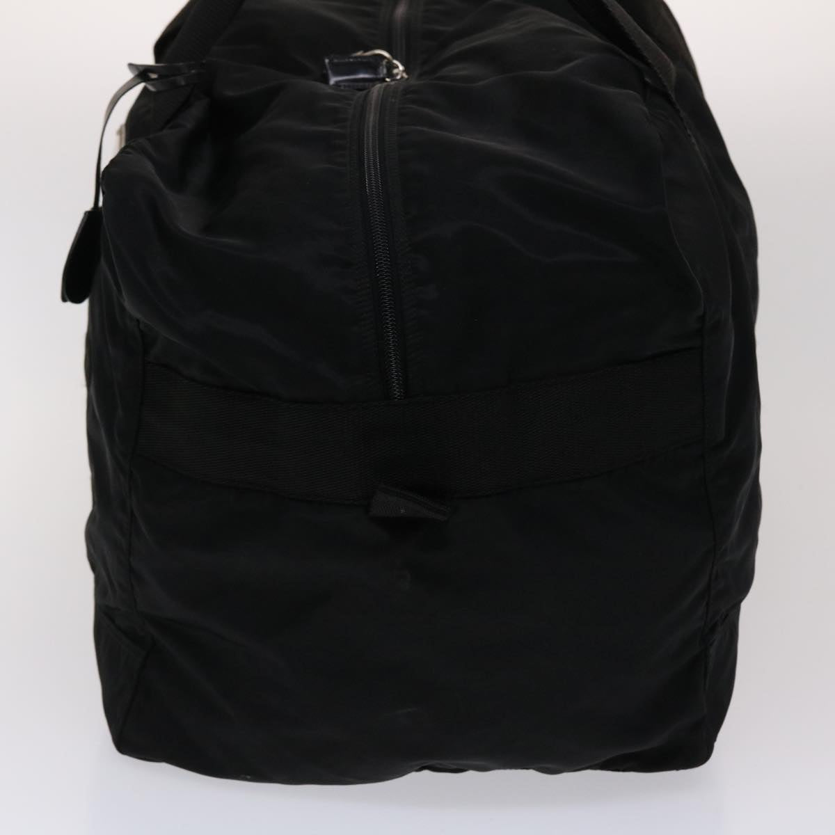 PRADA Boston Bag Nylon Black Auth 46163