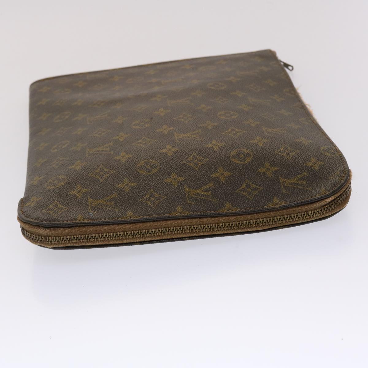 LOUIS VUITTON Monogram Poche Document Briefcase M53400 LV Auth 46215