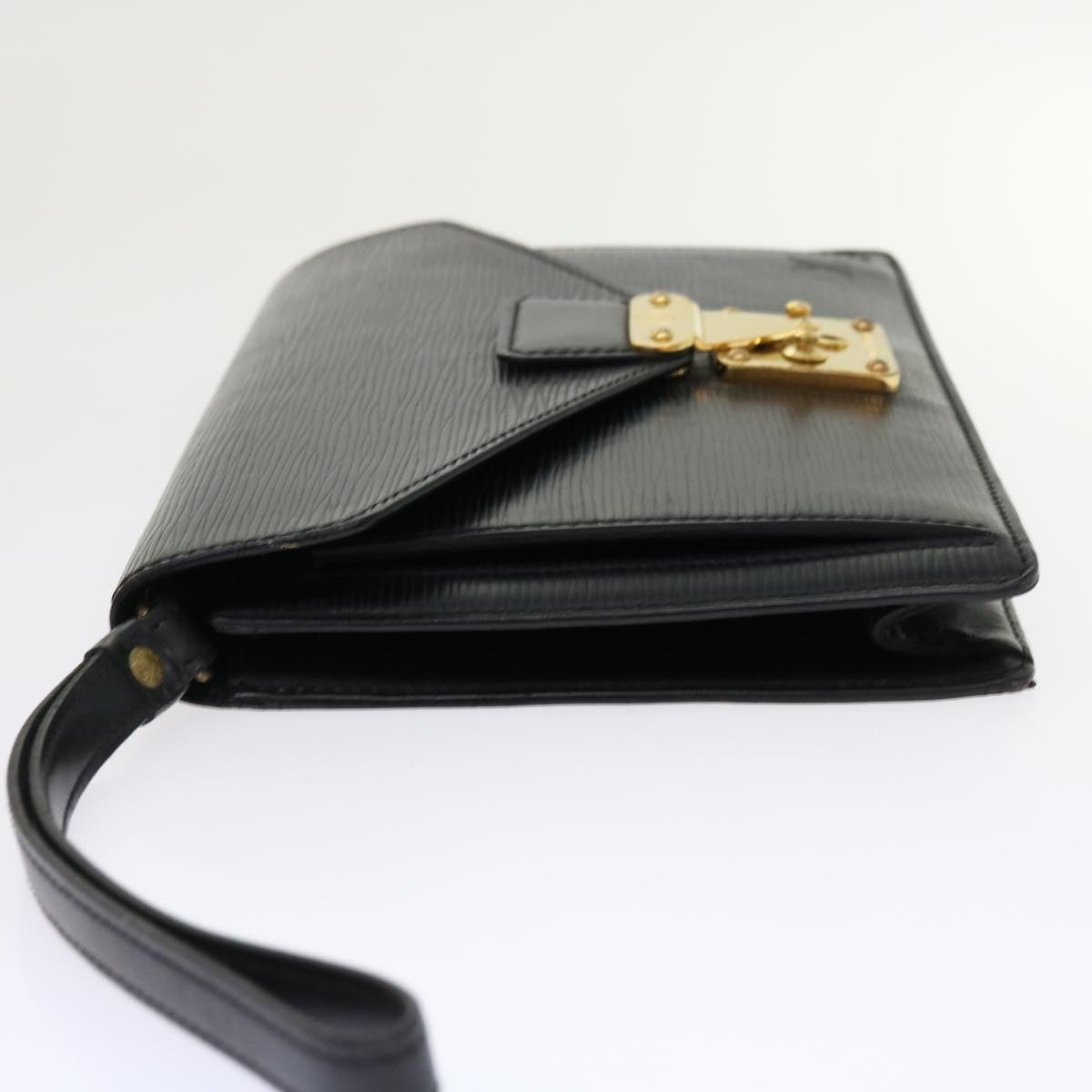 LOUIS VUITTON Epi Serie Dragonne Hand Bag Black M52612 LV Auth 46267