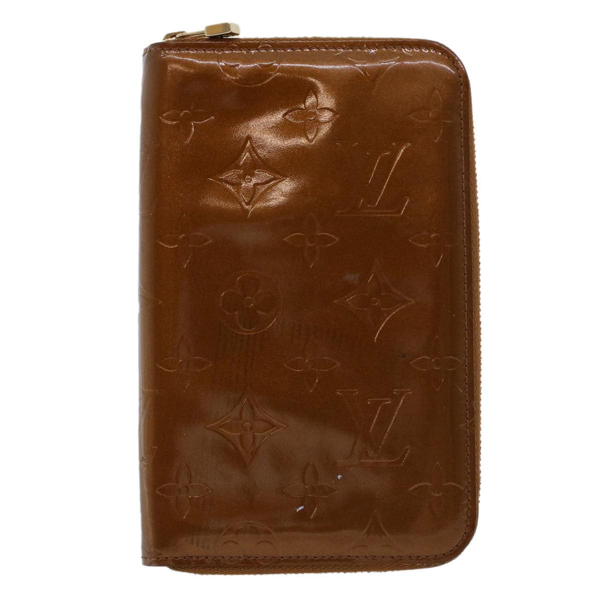 LOUIS VUITTON Monogram Vernis Eldridge Long Wallet Bronze M91127 LV Auth 46300