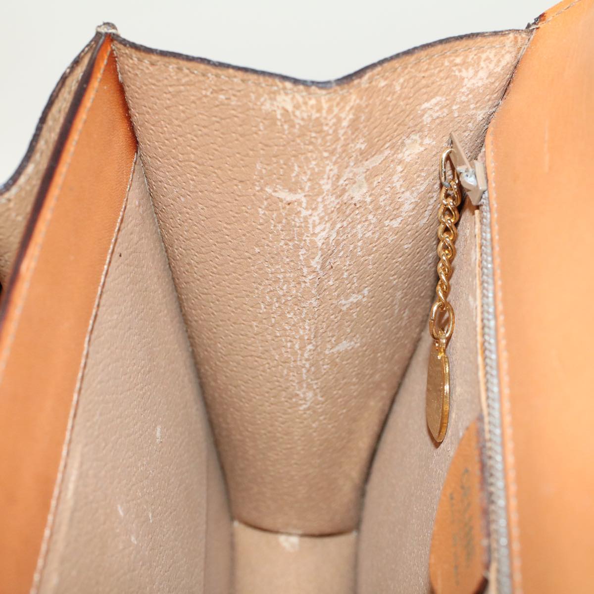 CELINE Macadam Canvas Hand Bag PVC Leather 2way Brown Auth 46306