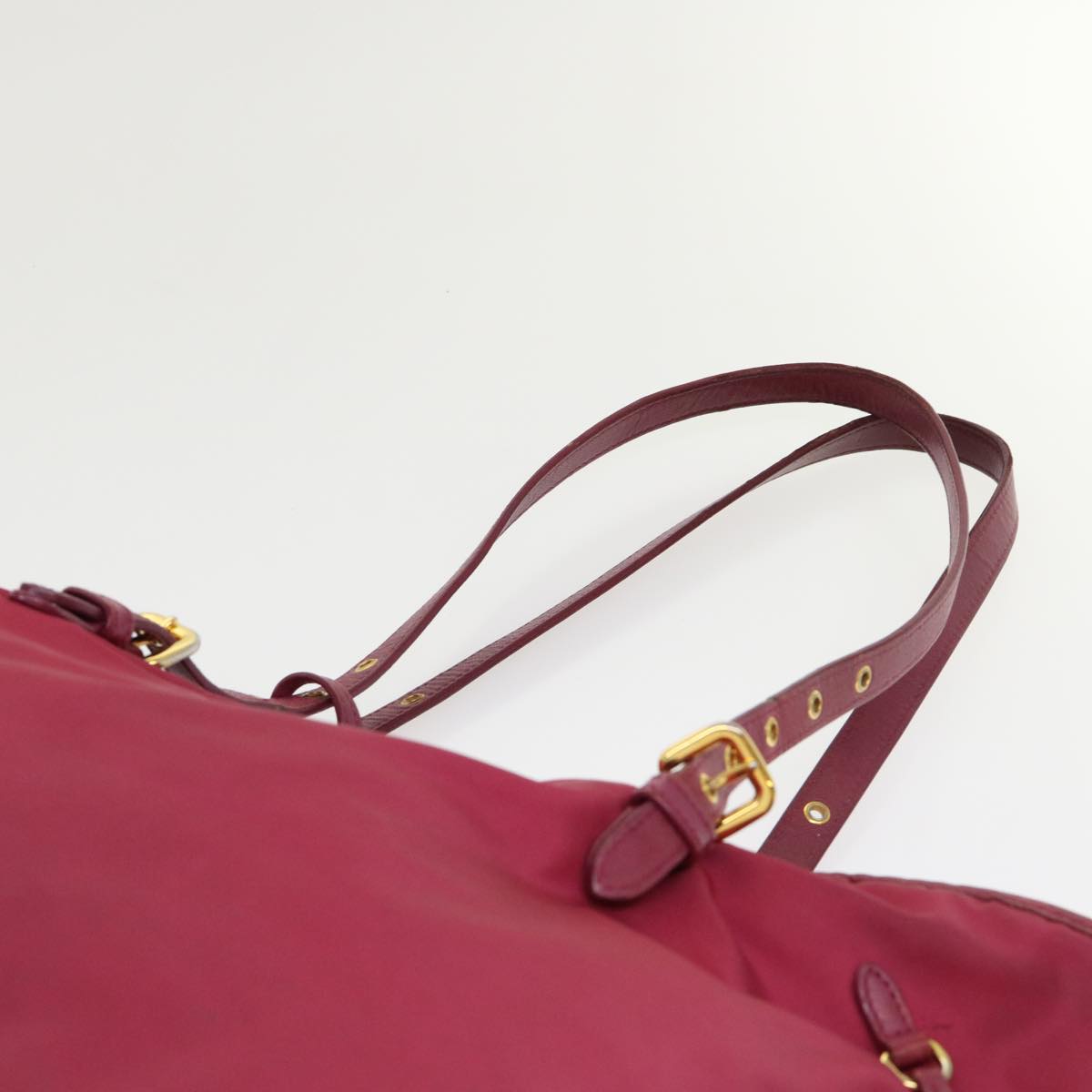PRADA Tote Bag Nylon Pink Auth 46322
