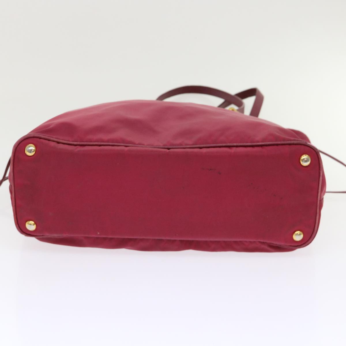 PRADA Tote Bag Nylon Pink Auth 46322