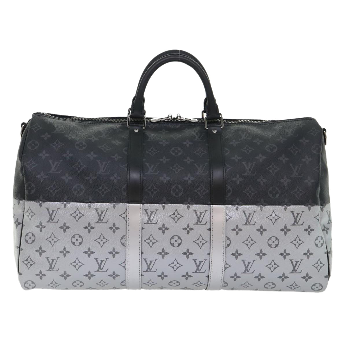 LOUIS VUITTON Eclipse Split Keepall Bandouliere 50 Boston Bag M43817 Auth 46325A - 0