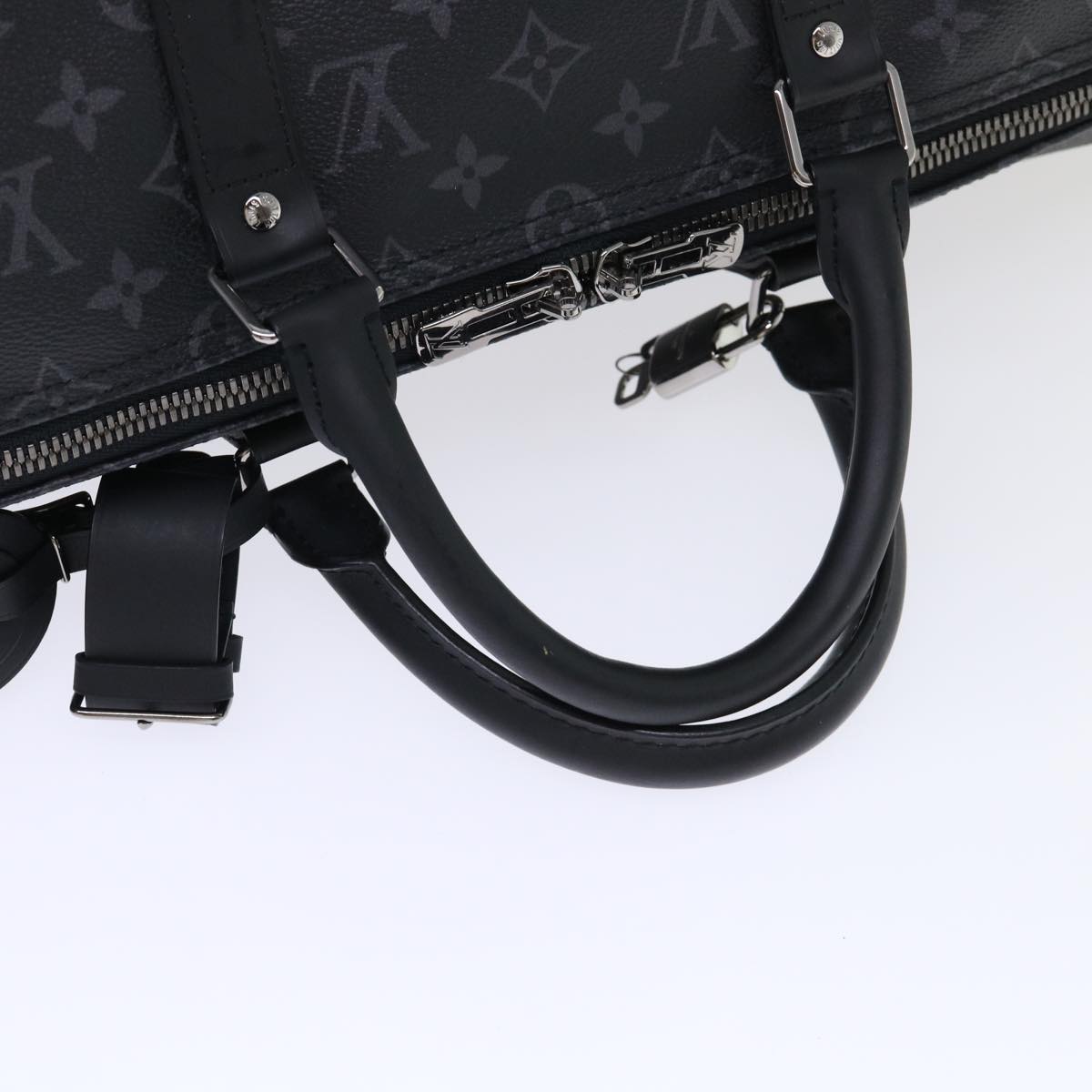 LOUIS VUITTON Eclipse Split Keepall Bandouliere 50 Boston Bag M43817 Auth 46325A