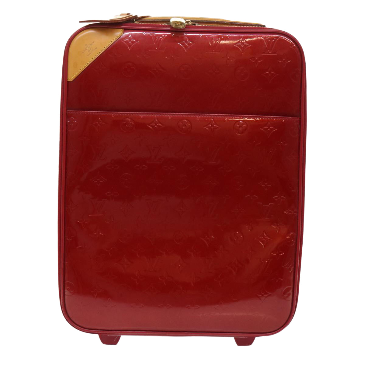 LOUIS VUITTON Monogram Vernis Pegas 45 suitcase Pomme D'amour M91278 Auth 46337