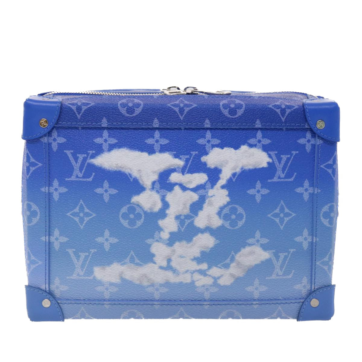 LOUIS VUITTON Monogram Clouds Soft Trunk Shoulder Bag Blue M45430 LV Auth 46350A