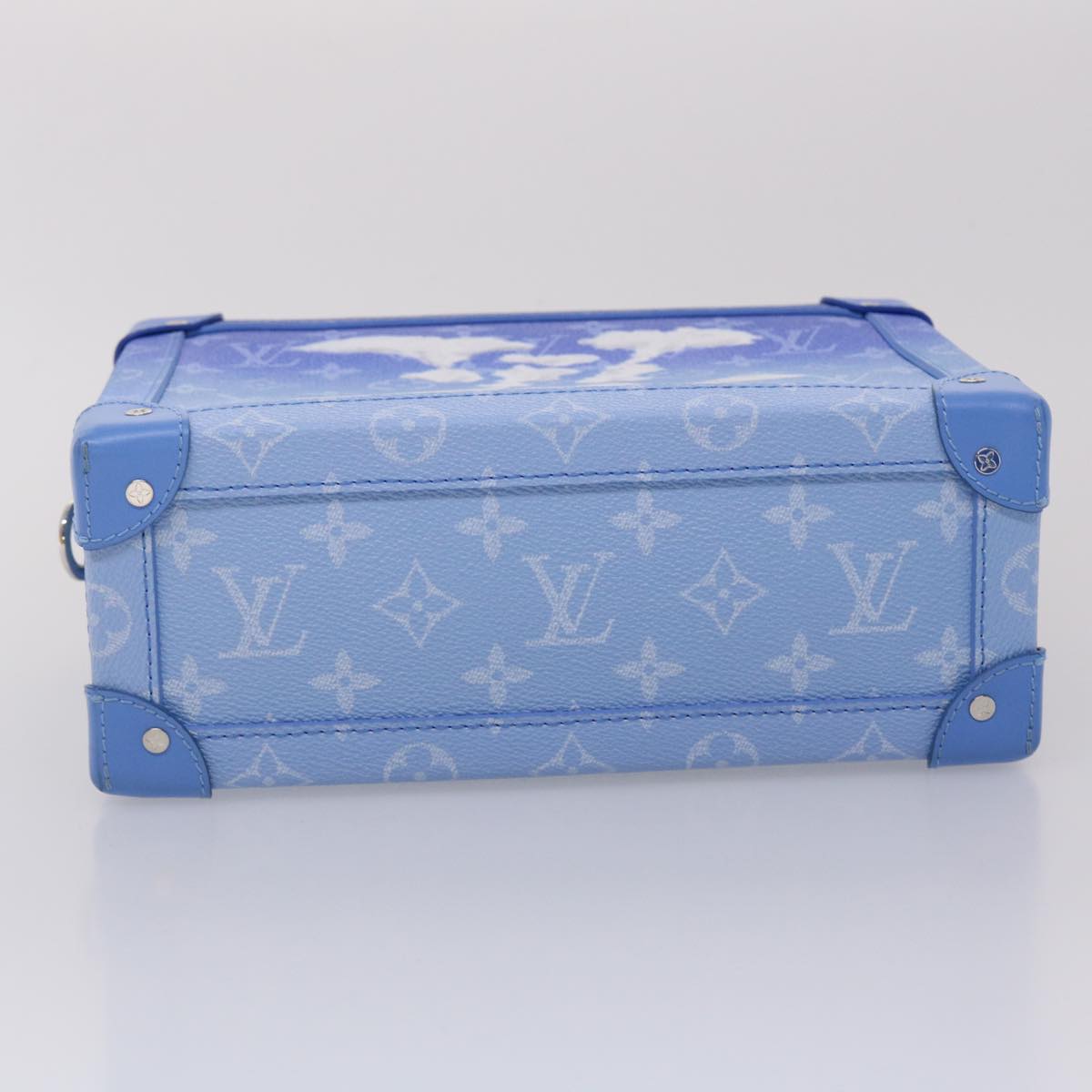 LOUIS VUITTON Monogram Clouds Soft Trunk Shoulder Bag Blue M45430 LV Auth 46350A