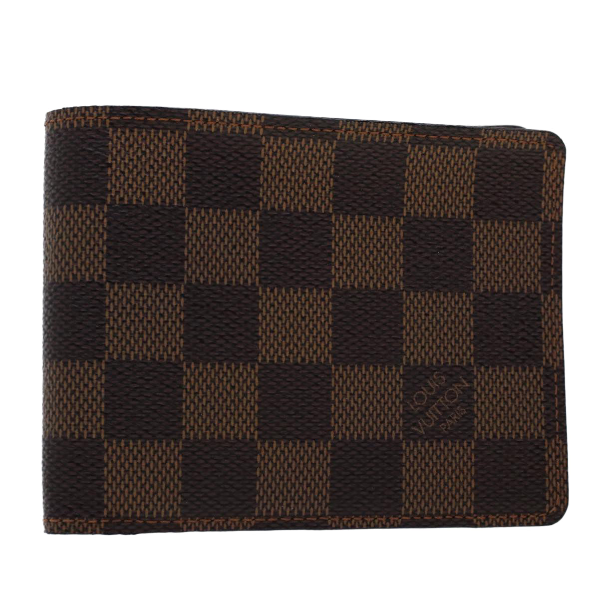 LOUIS VUITTON Damier Ebene Portefeuille Multipull Bifold Wallet N60895 LV 46371