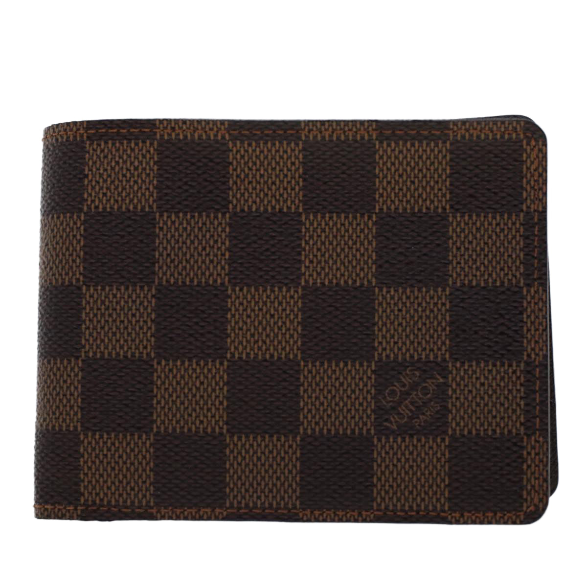 LOUIS VUITTON Damier Ebene Portefeuille Multipull Bifold Wallet N60895 LV 46371