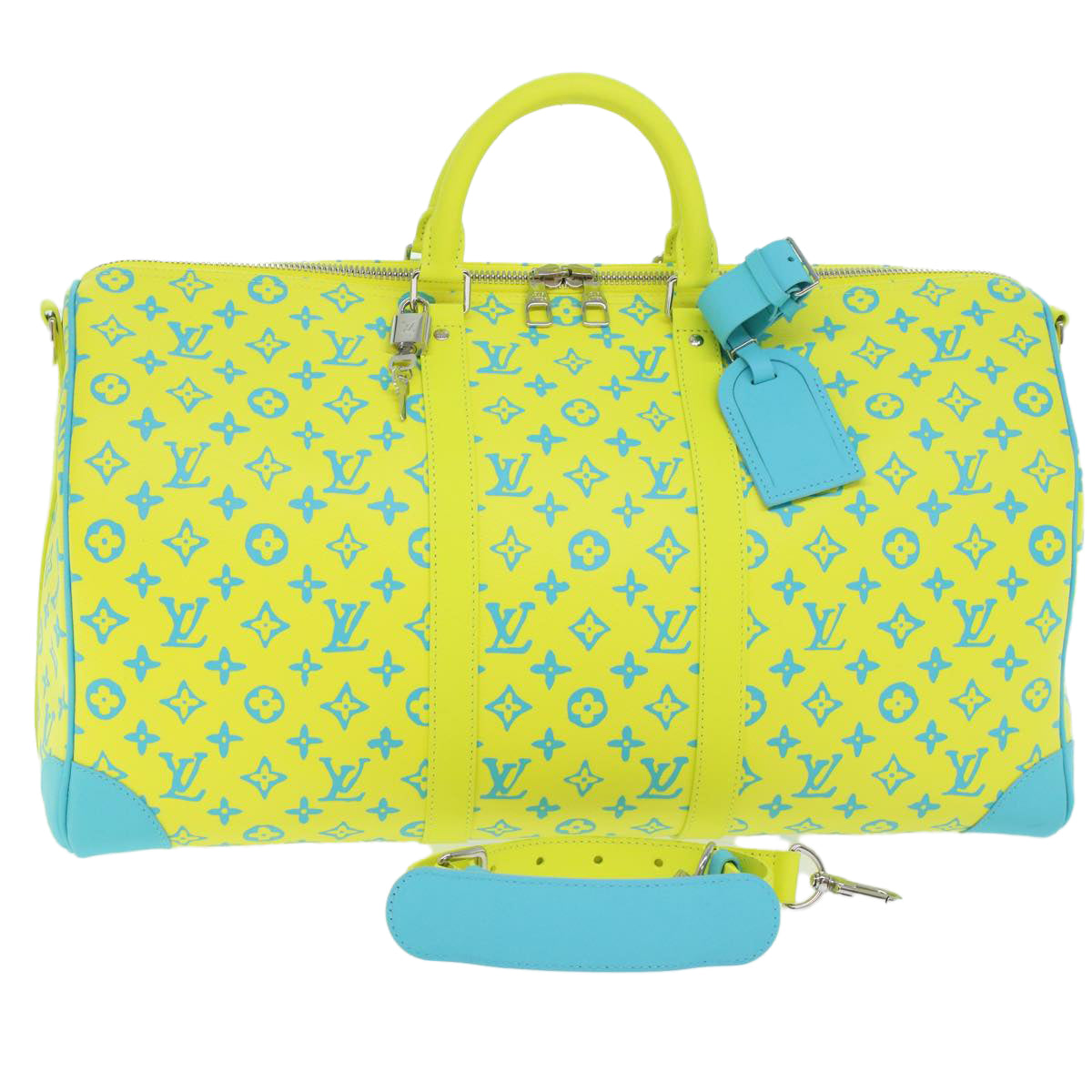 LOUIS VUITTON Monogram Neon Color Keepall Bandouliere 50 Bag M21869 Auth 46404A