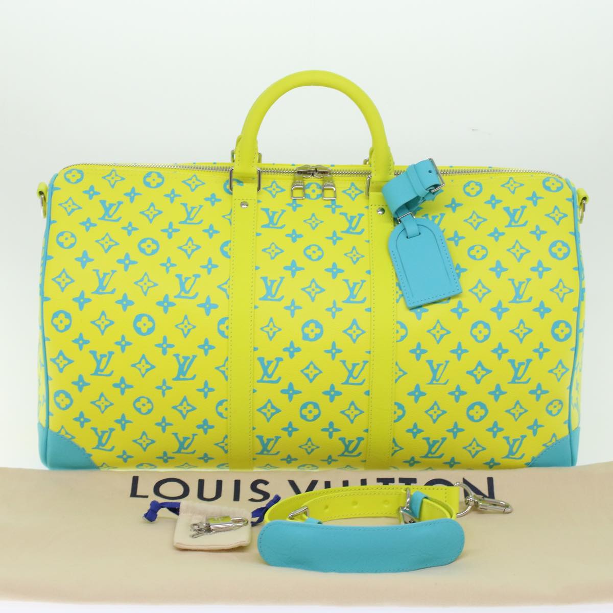 LOUIS VUITTON Monogram Neon Color Keepall Bandouliere 50 Bag M21869 Auth 46404A