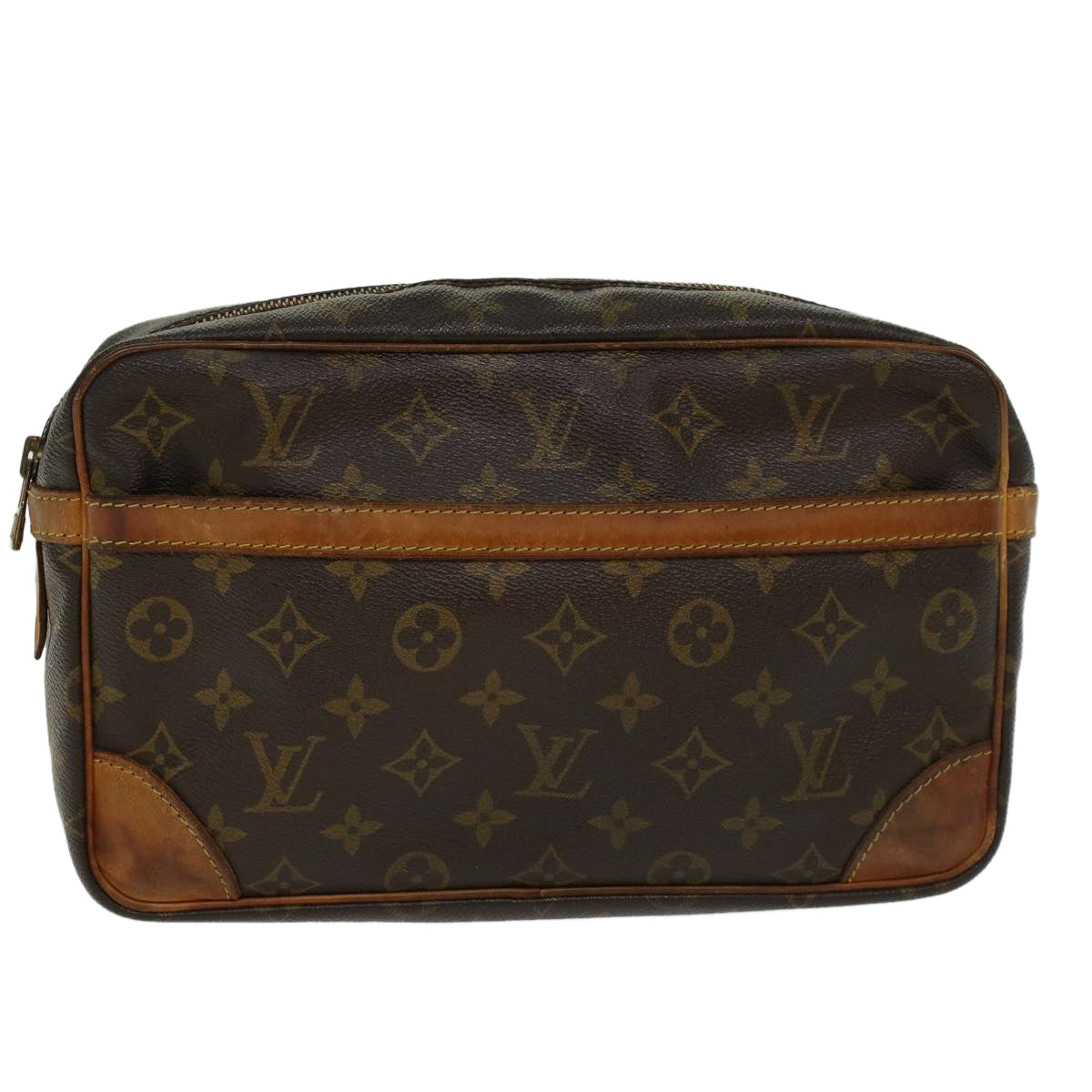 LOUIS VUITTON Monogram Compiegne 28 Clutch Bag M51845 LV Auth 46426