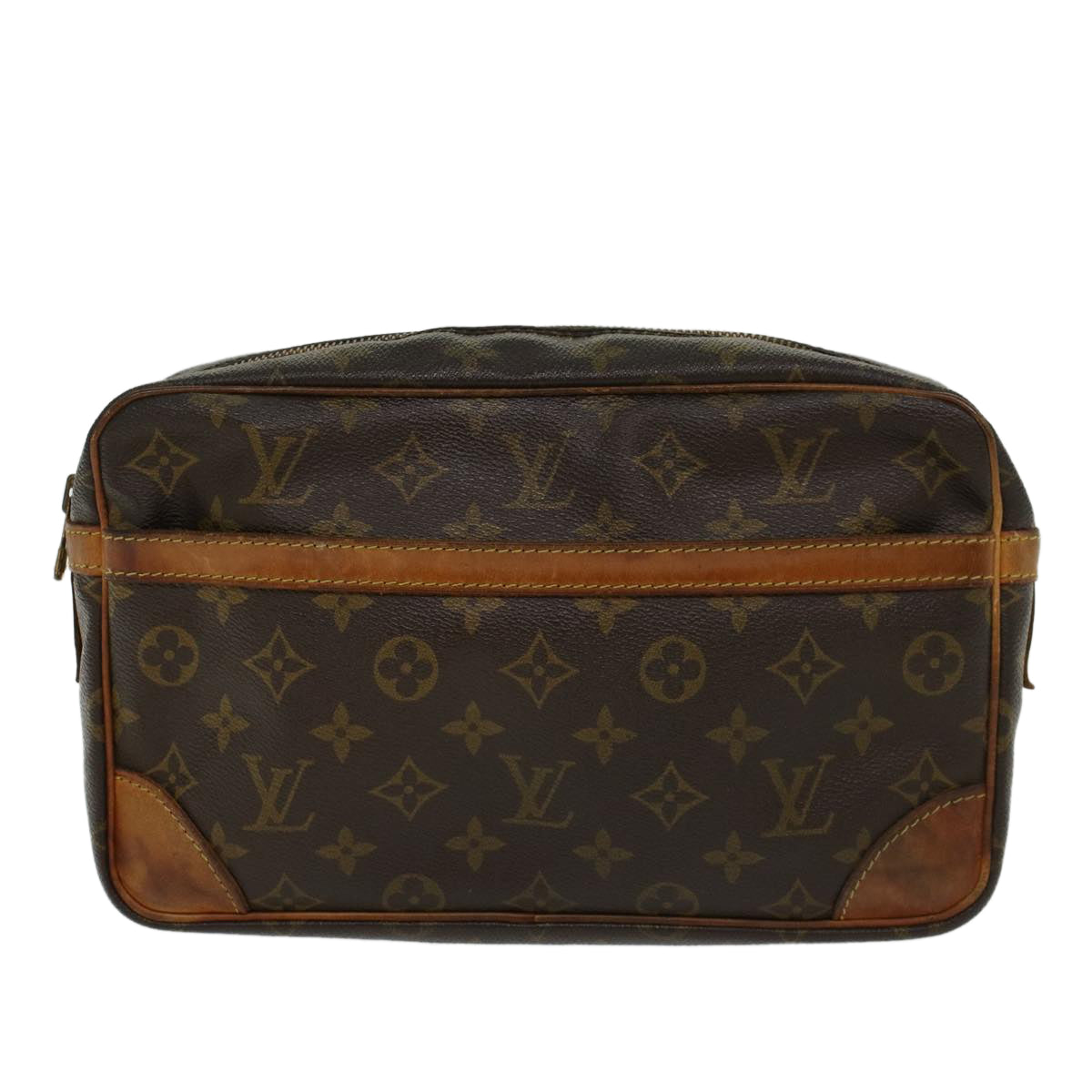 LOUIS VUITTON Monogram Compiegne 28 Clutch Bag M51845 LV Auth 46426