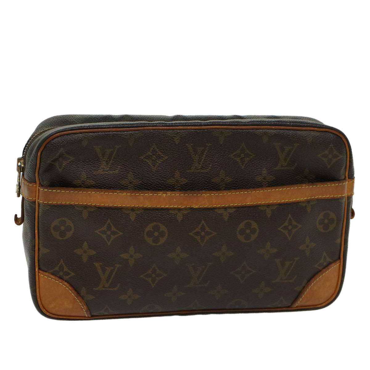 LOUIS VUITTON Monogram Compiegne 28 Clutch Bag M51845 LV Auth 46428