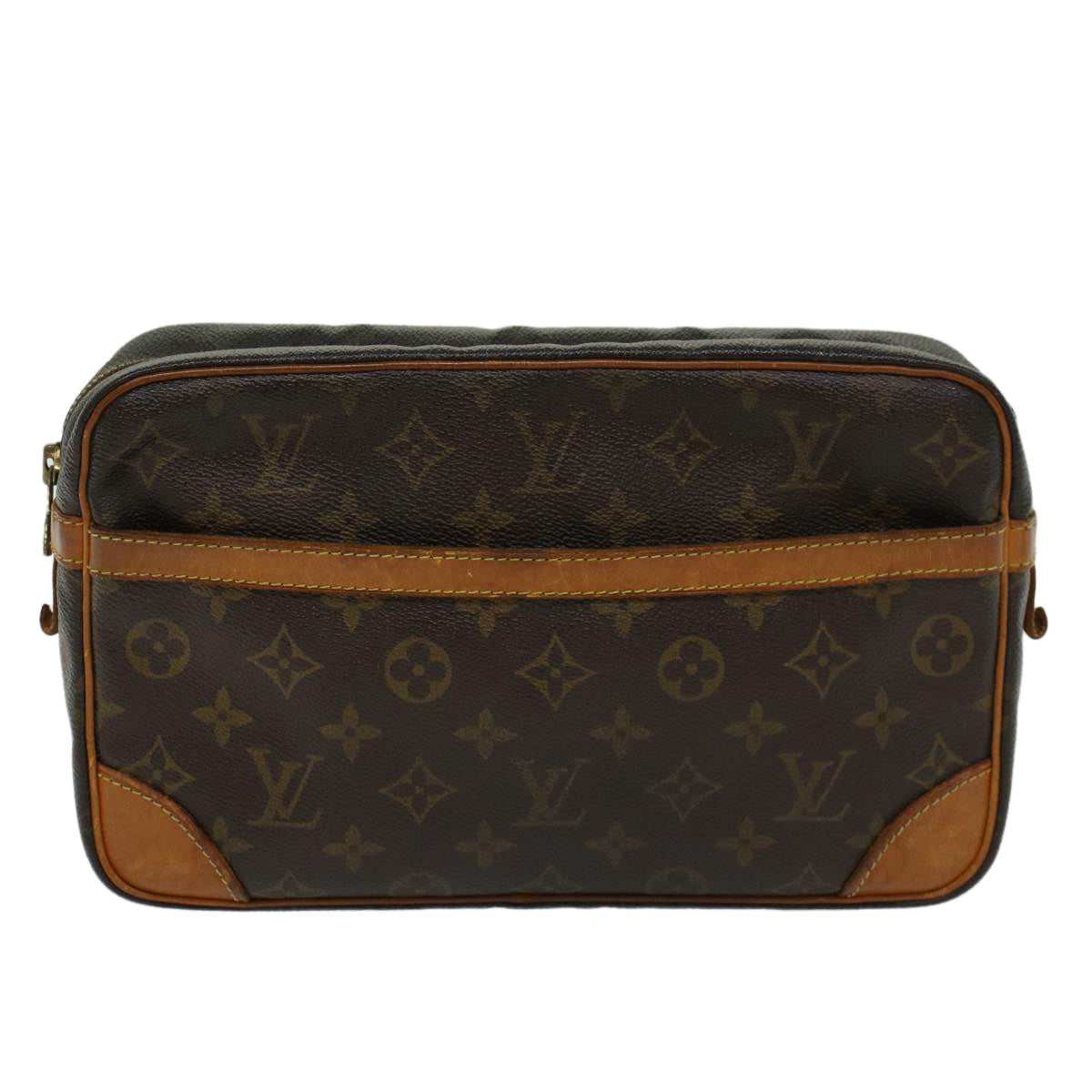 LOUIS VUITTON Monogram Compiegne 28 Clutch Bag M51845 LV Auth 46428