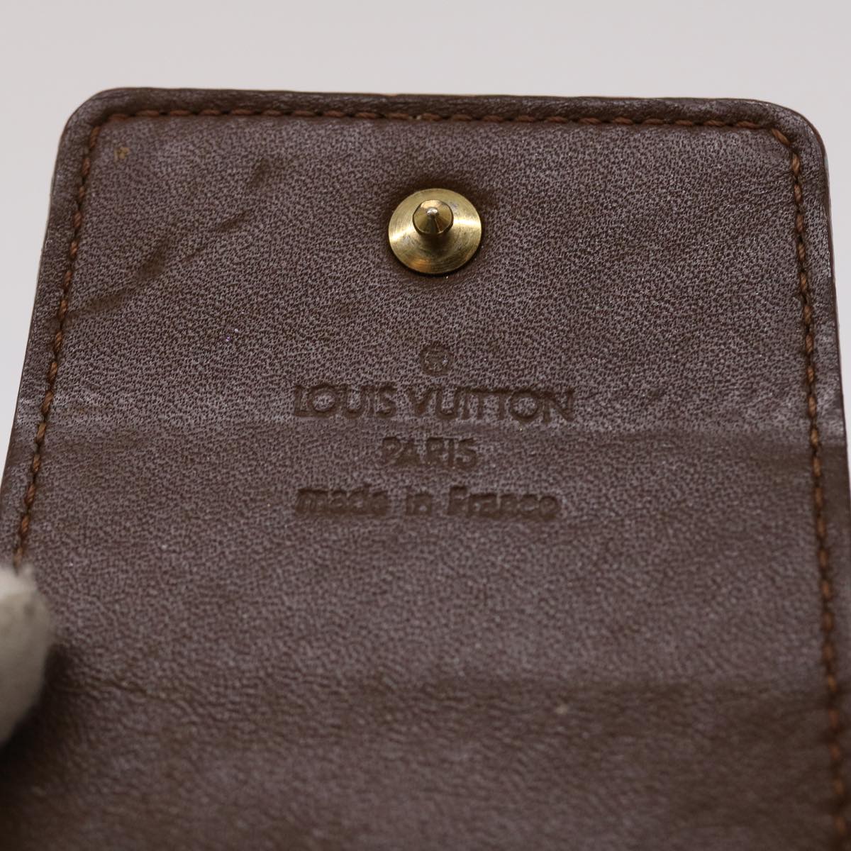 LOUIS VUITTON Monogram Vernis Cigarette Case Bronze M91156 LV Auth 46537