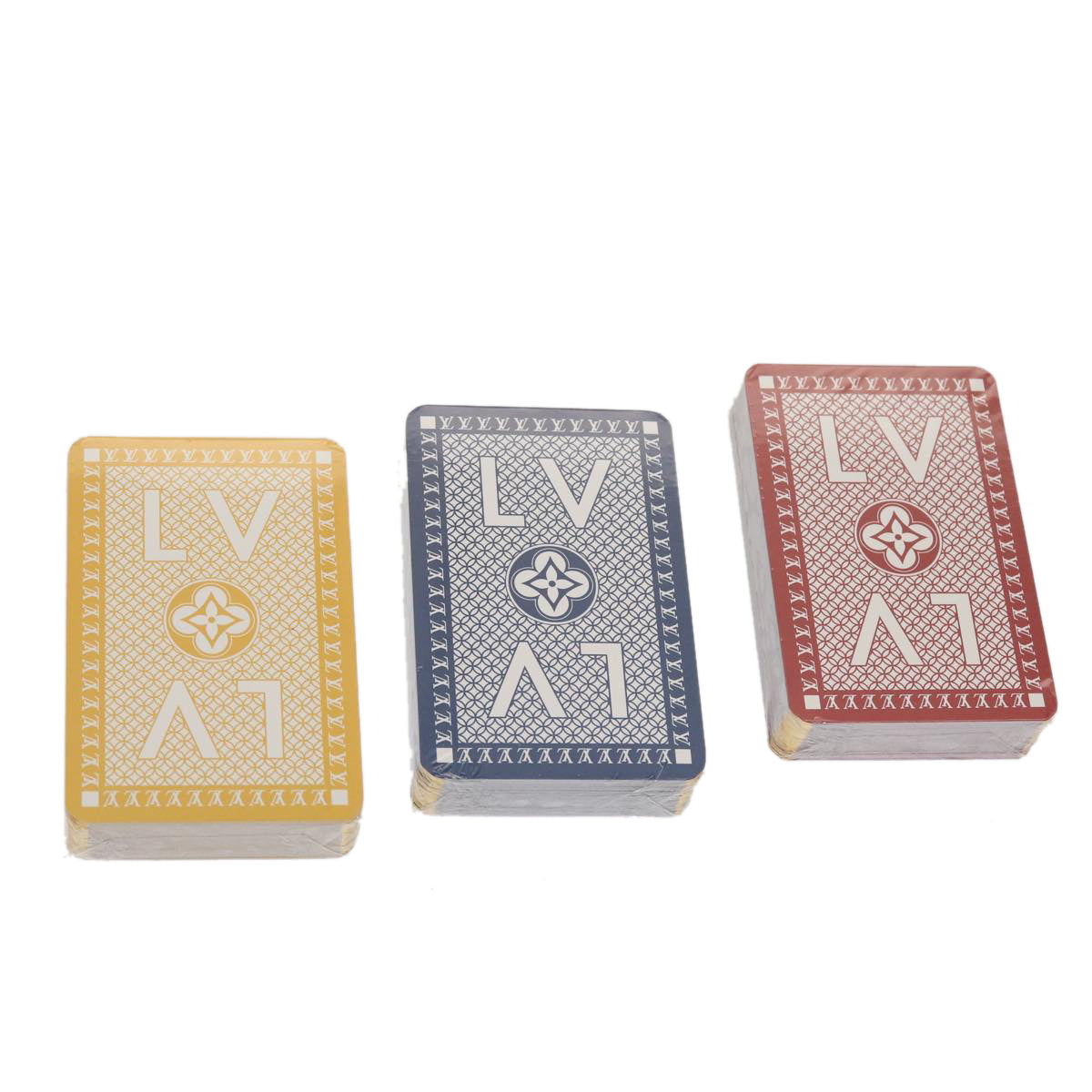 LOUIS VUITTON Jeu De 54 Cartes Playing Cards Blue Red Yellow M65460 Auth 46546A