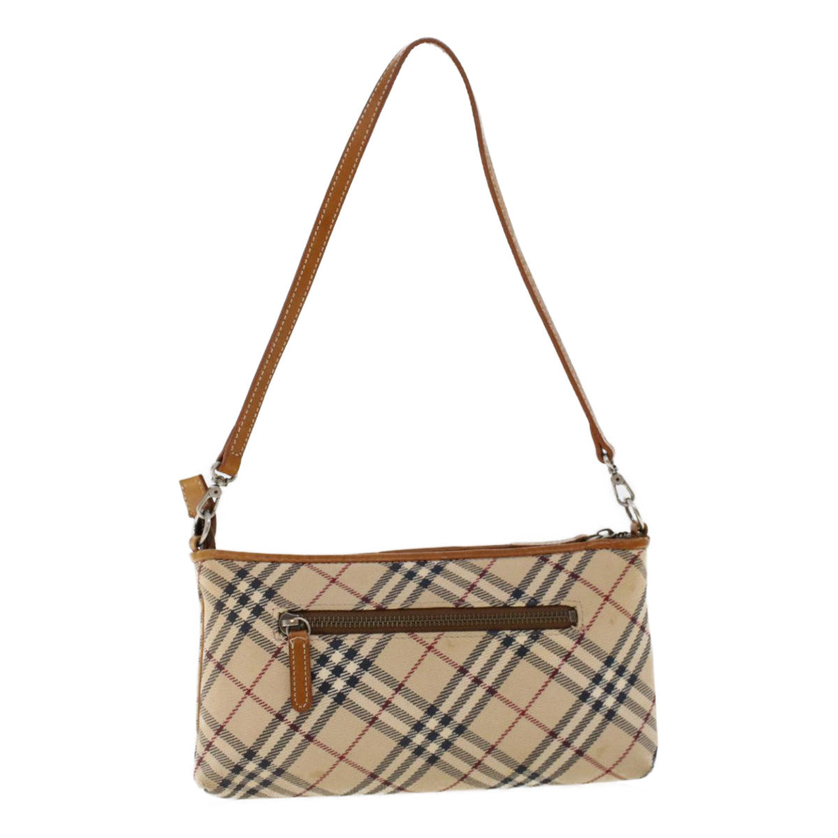 BURBERRY Nova Check Hand Bag Canvas Beige Auth 46687