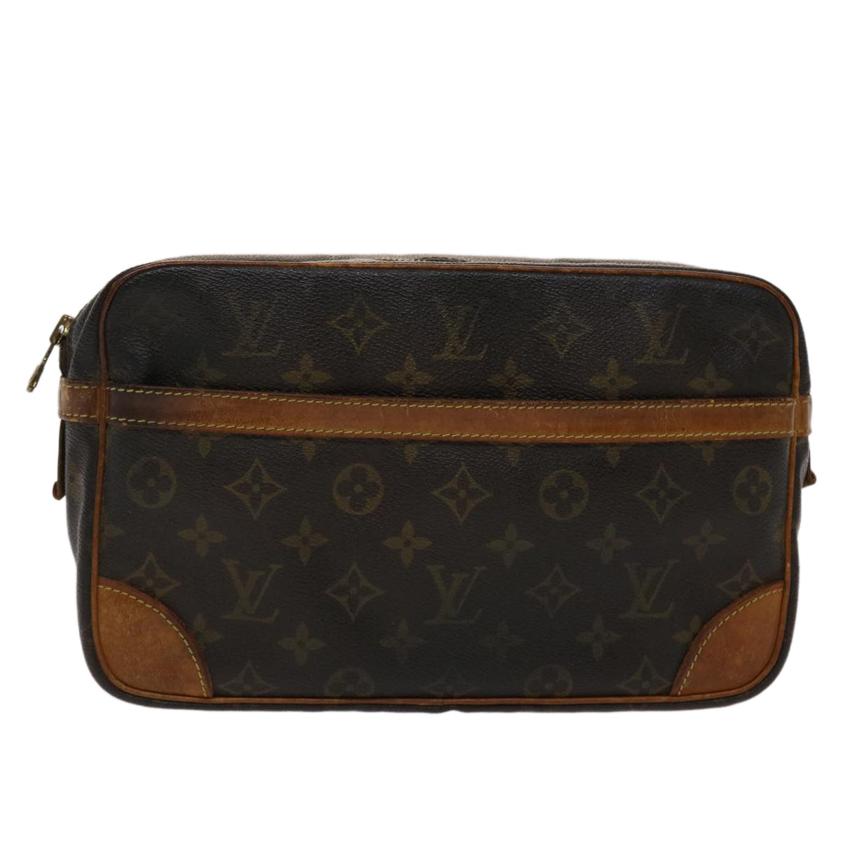 LOUIS VUITTON Monogram Compiegne 28 Clutch Bag M51845 LV Auth 46700