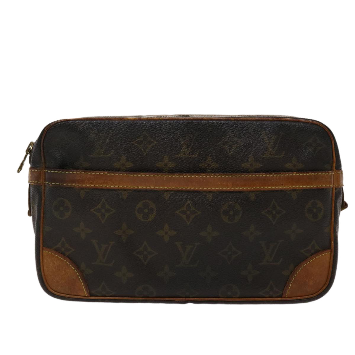 LOUIS VUITTON Monogram Compiegne 28 Clutch Bag M51845 LV Auth 46700