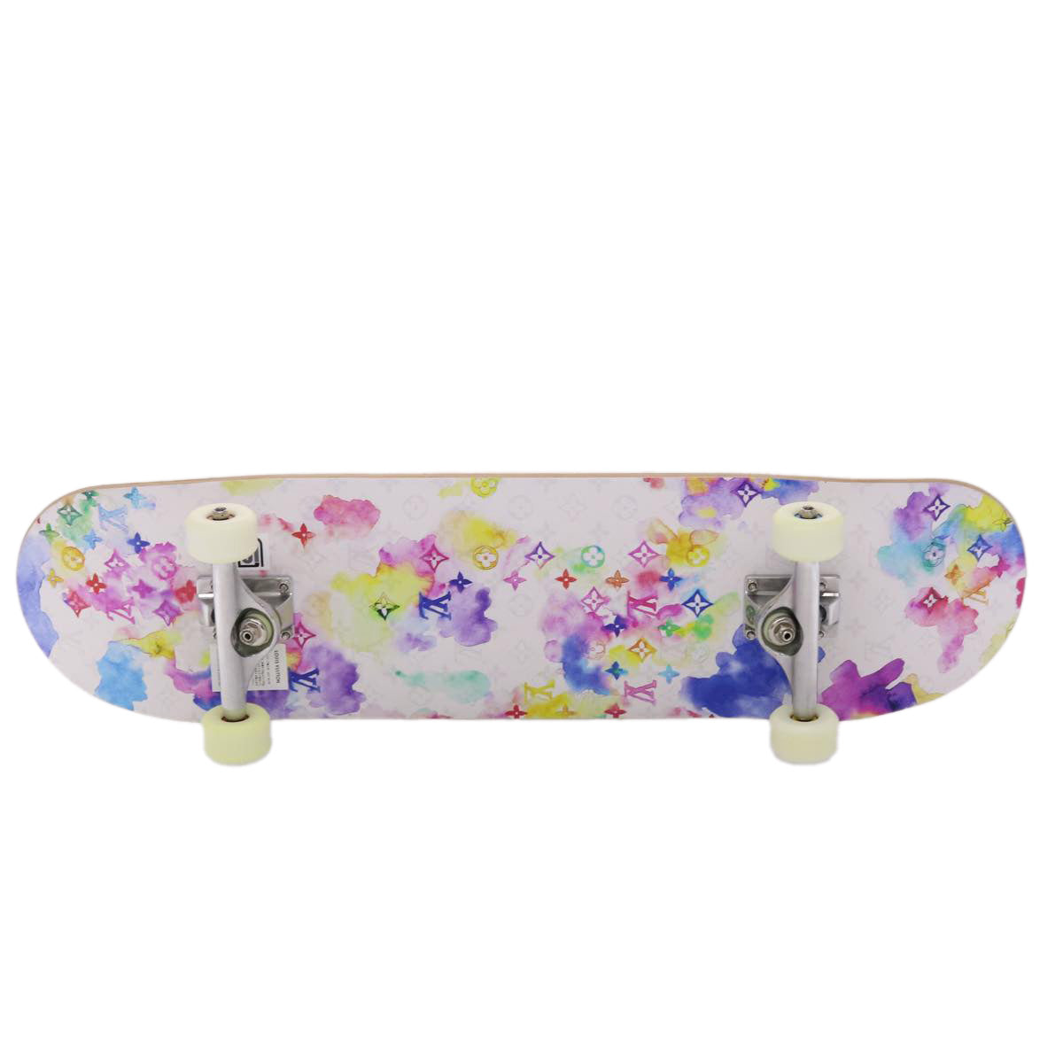 LOUIS VUITTON Monogram Water Color Skateboard Wood 22SS White GI0622 Auth 46805A - 0