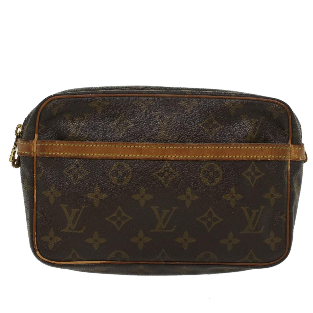 LOUIS VUITTON Monogram Compiegne 23 Clutch Bag M51847 LV Auth 46823