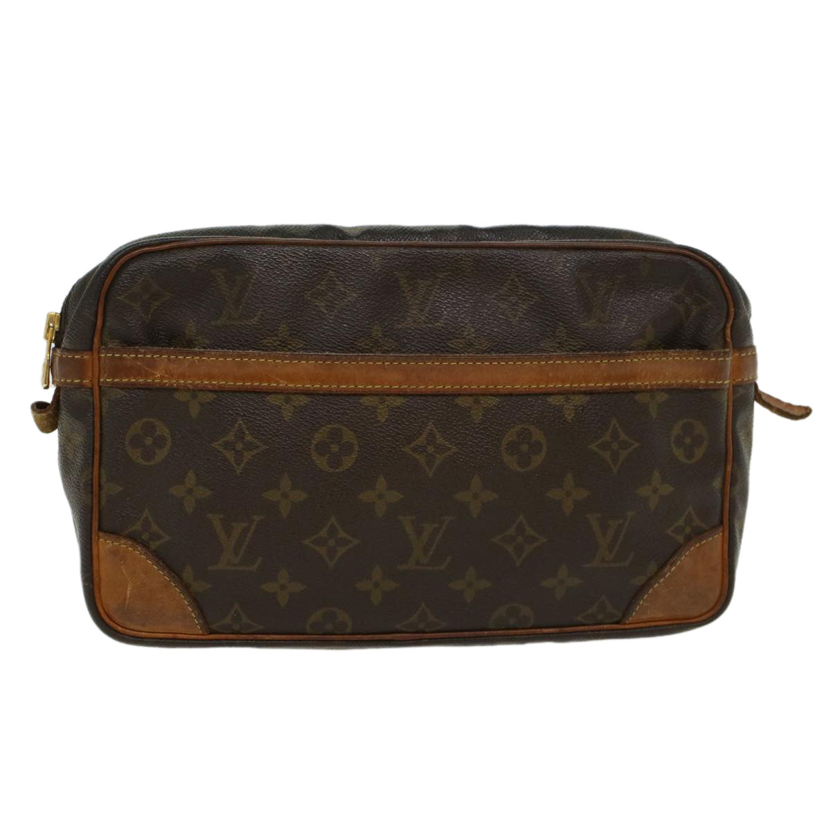 LOUIS VUITTON Monogram Compiegne 28 Clutch Bag M51845 LV Auth 46853