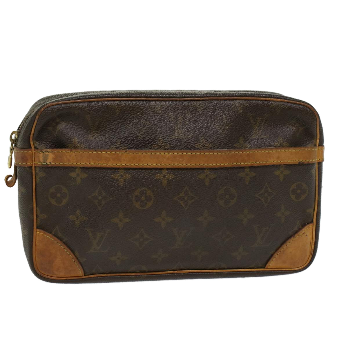 LOUIS VUITTON Monogram Compiegne 28 Clutch Bag M51845 LV Auth 46900