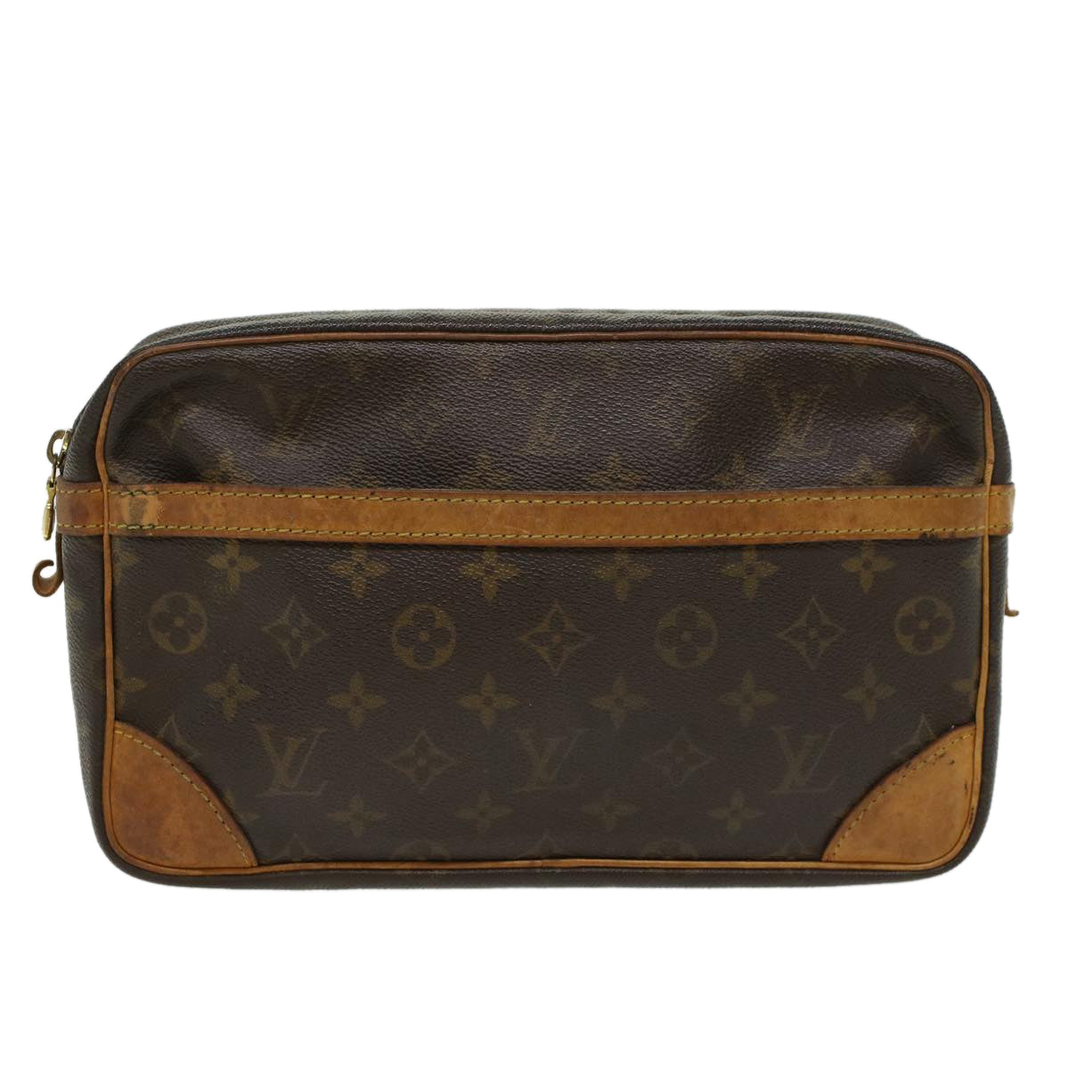 LOUIS VUITTON Monogram Compiegne 28 Clutch Bag M51845 LV Auth 46900