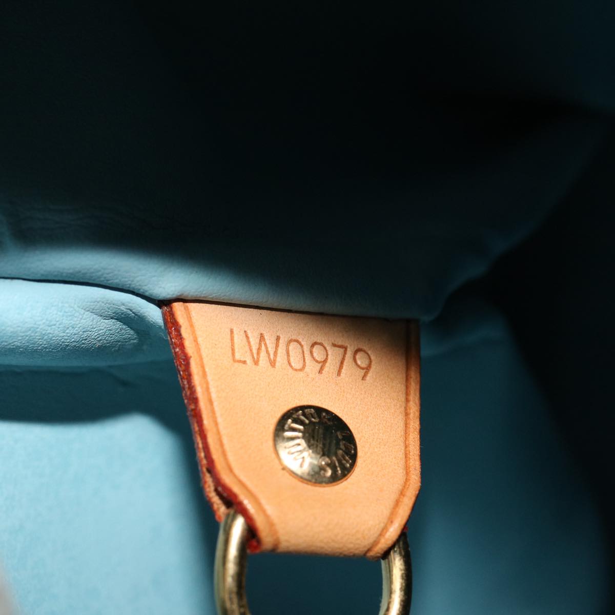 LOUIS VUITTON Monogram Vernis Houston Hand Bag Baby Blue M91005 LV Auth 46943